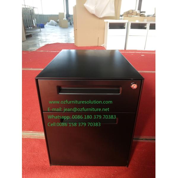 Pedestal file cabinet 2 drawer,one box drawer,one file drawer,black color,H490XW360XD500mm,export to USA