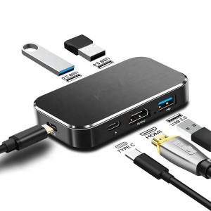 Buy cheap HUB 4K 60HZ USB C To HDMI Adapter 100W PD Charging 3 USB 3.0 Connector For MacBook product
