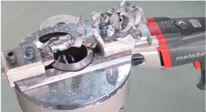 Cam Type Self Centering Pipe Cutting And Beveling Machine SCB -63 Metabo Motor
