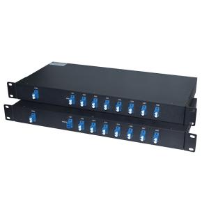China PON CATV Systems Passive Fiber Multiplexer 8ch Cwdm Mux/Demux 1U Chassis Rackmount 1470~1610nm on sale
