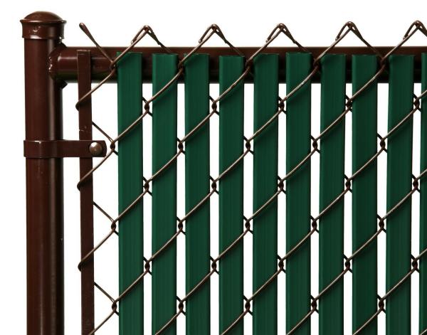Quality chain link slats hedge slats Single wall bottom locking fence privacy slat for cyclone fencing Double wall for sale