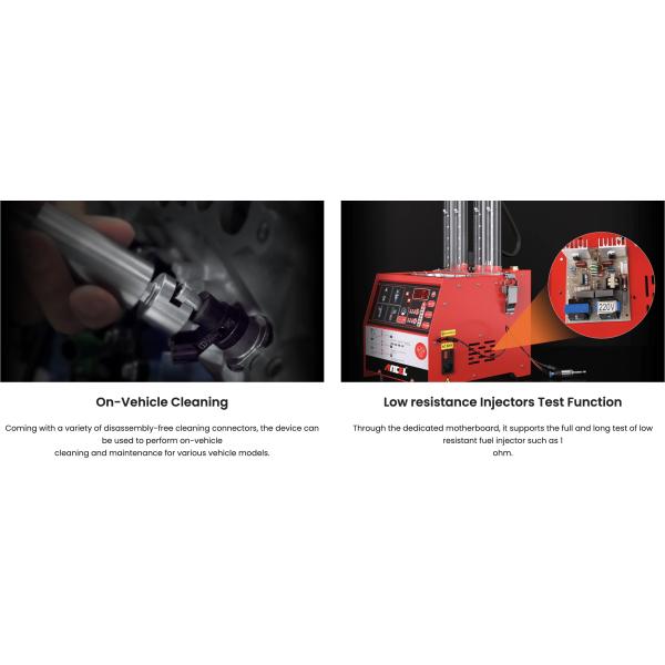 ANCEL AJ400 Fuel Injector Tester Injector Cleaning Machine, 4 Cylinders for Car 110V or 220V