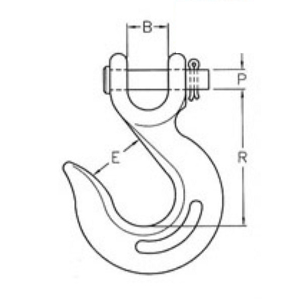 2750lbs To 19250lbs G80 Hook US Type Alloy Steel Clevis Slip Hook
