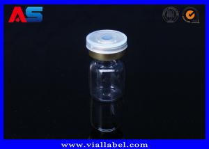 Buy cheap Grey Rubber 2ml Lab Vials Injection 2ml Glass Bottles With Corks For Peptide clear glass vials product