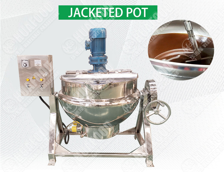 Interlayer Button Control 50L 600*420mm Steam Sandwich Pot