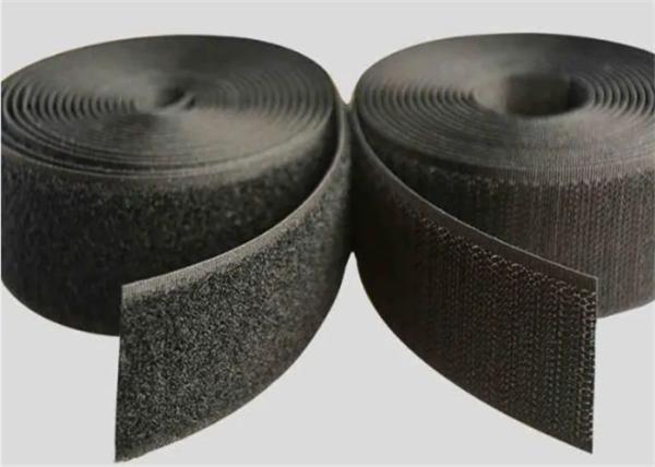 Reusable Nylon Fastening Tape Hook And Loop Banding Black Color available