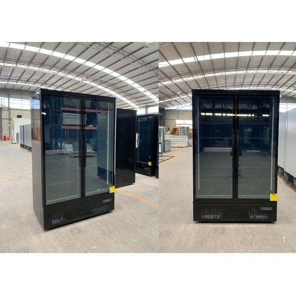 Self Contained Glass Swing Door Merchandiser Freezer With LED Interior Lighting