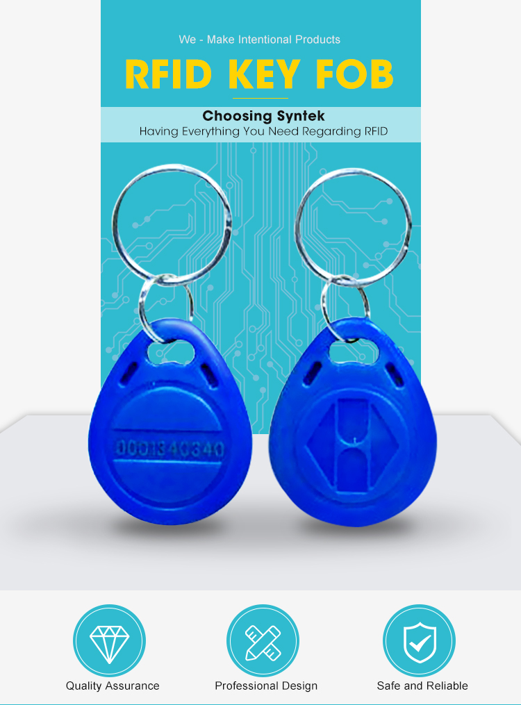 T5577 Rewritable RFID NFC Key fob 125khz For Door Access Control