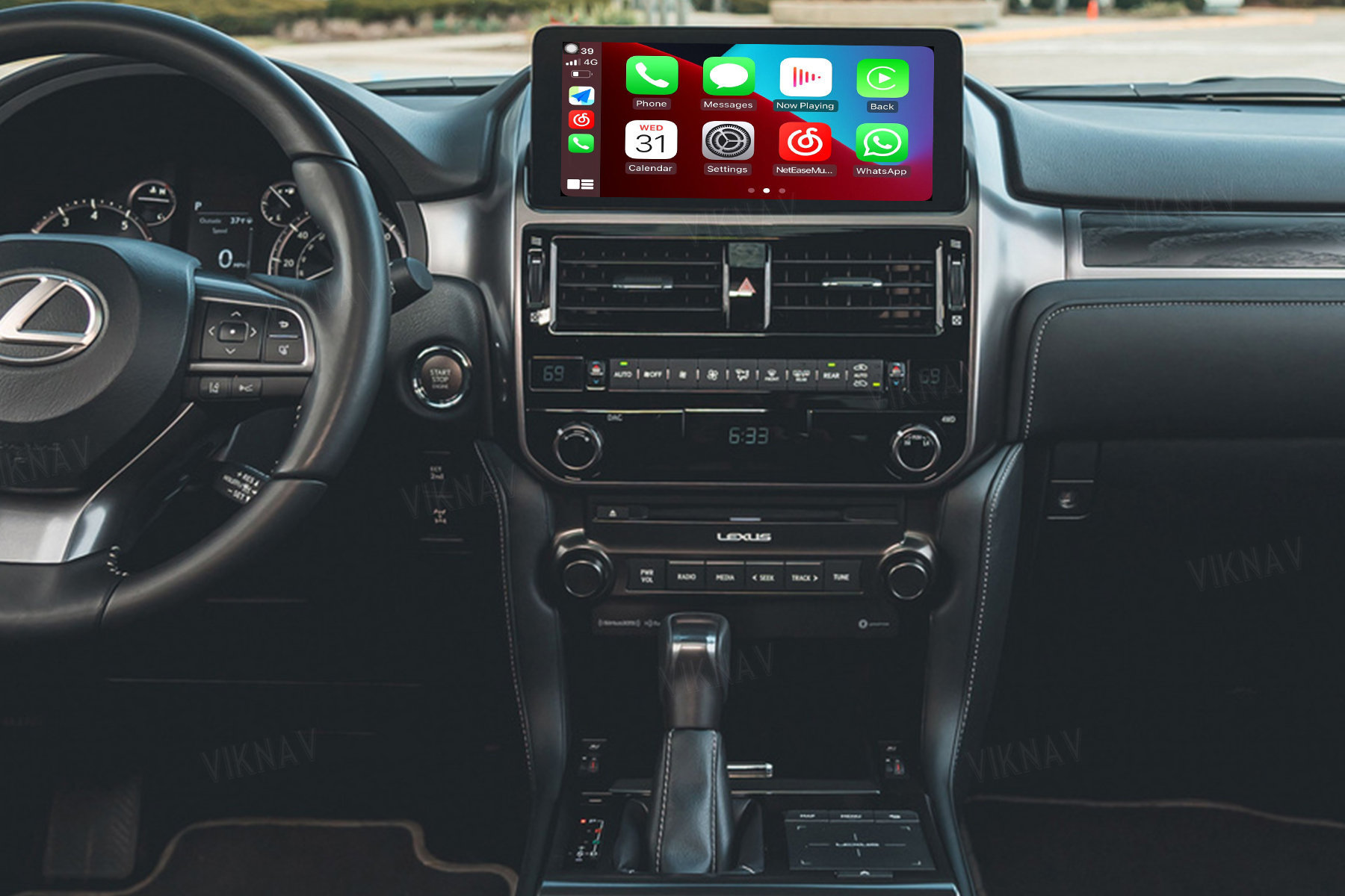 Viknav Fit For Original Car Screen Linux System For Lexus GX 2022 2023 Wireless Apple CarPlay Android Auto