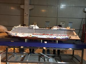 Genting Dream Cruise Ship Model With ABS CNC Engraving  Propeller Material