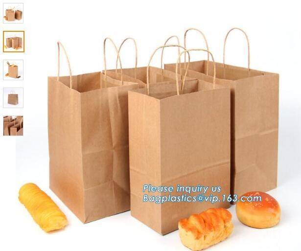 Custom Printing Recycled Brown Kraft Paper Bags,Custom Printed Factory Glassine Paper Bread Small Brown Bag, bagease
