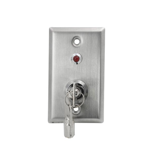 Quality Round Corner Panel Keyed On Off Switch With Light , 86 * 50mm Emergency Key Switch for sale