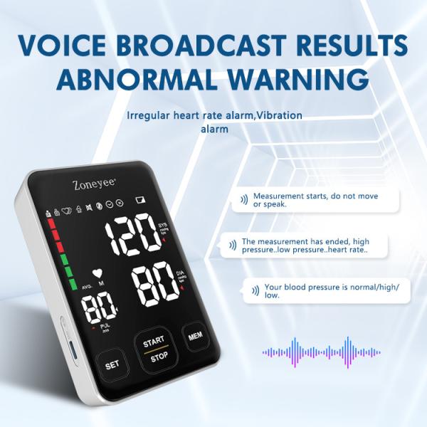 Quality New Design Household Smart Electronic Sphygmomanometer LED Display Digital Machine Arm BP Monitor Blood Pressure Machine for sale