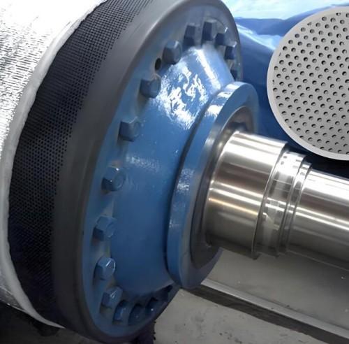 Quality Paper Machine Blind Hole Press Roller Rubber Coated 600-1700mm Diameter for sale