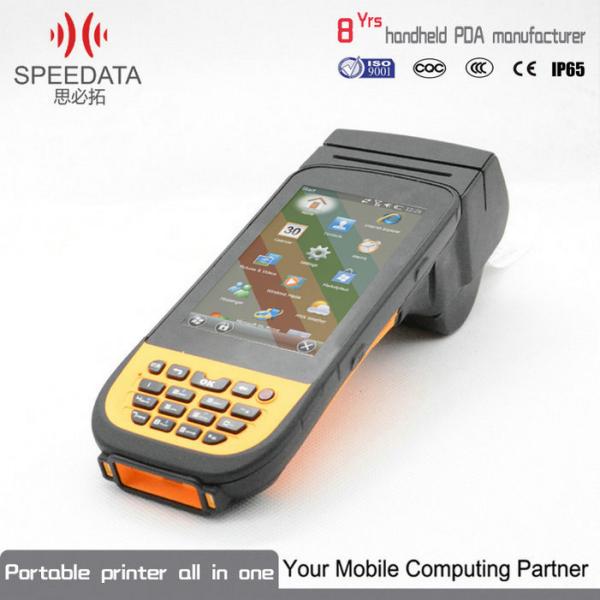 Quality Rugged Handheld Terminal Android Compatible Printers PDA Scanner With Printer for sale