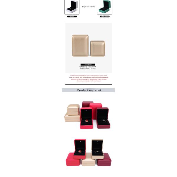 Custom Logo Silk Screen Print Jewelry Package with Rounded Red Leather by Hanhong