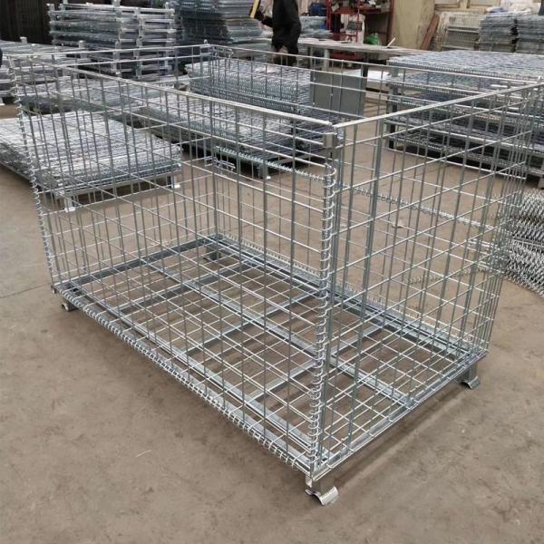 Customizable Size Anti Rust Metal Storage Cage Stackable With Optional Wheels