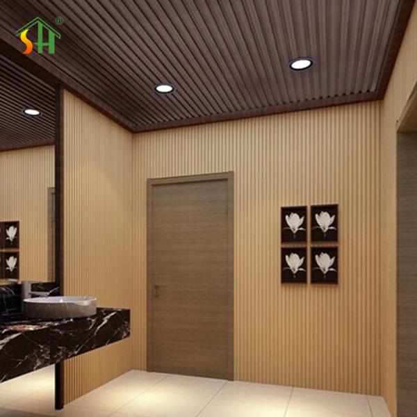 Wood Composite Interior Fluted Panels Wpc Wall Panel Clading Wall Panel Wpc Cladding For Indoor Decoration