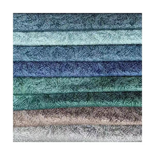 Plain Waterproof Embossed Floral Fabric Embossed Jacquard Fabric Sofa Fabric Factory