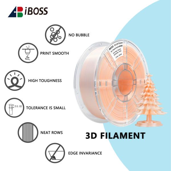 iBOSS PLA+ Filament 1.75mm Gradient Orange White 3D Printing Filament 1kg