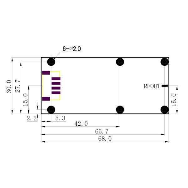 10W 12V Wireless Wifi Network Jammer Module Signal Disruptor For 2400-2500MHz