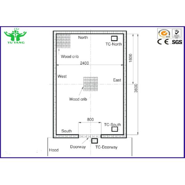 Heat Release Rate Fire Testing Equipment In Full Scale Room Corner Test 6 Kw 380v