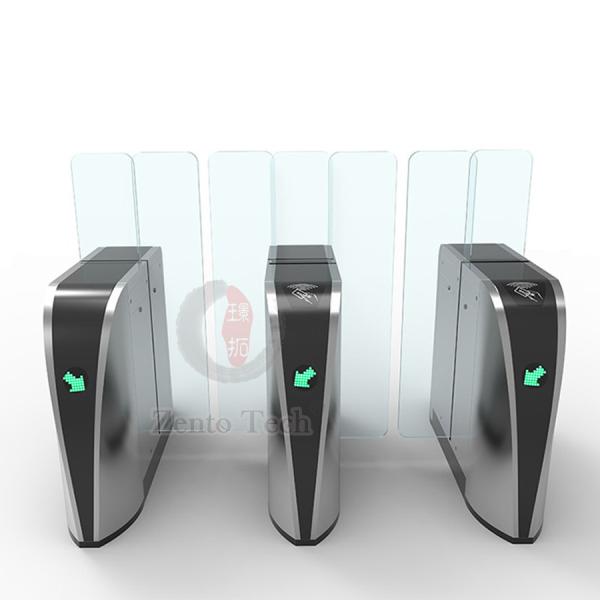 Quality 316SS Automatic Sliding Turnstile Flap Barrier Gate Entrance Bidirectional for sale