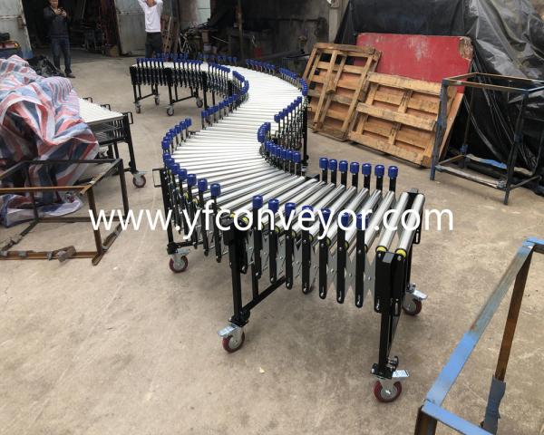 Quality Flexible Powered Roller Conveyor with side guardrail for sale