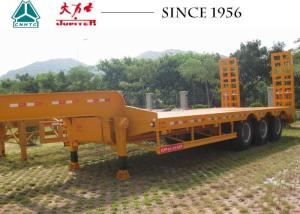 Buy cheap 40 Tons 3 Axles Low Bed Trailer High Tensile Steel Material With Spring Suspension product