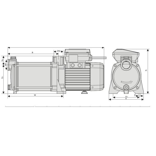 0.5HP Double Stage Multistage Centrifugal Pump For Mine / Centrifugal Water Pump