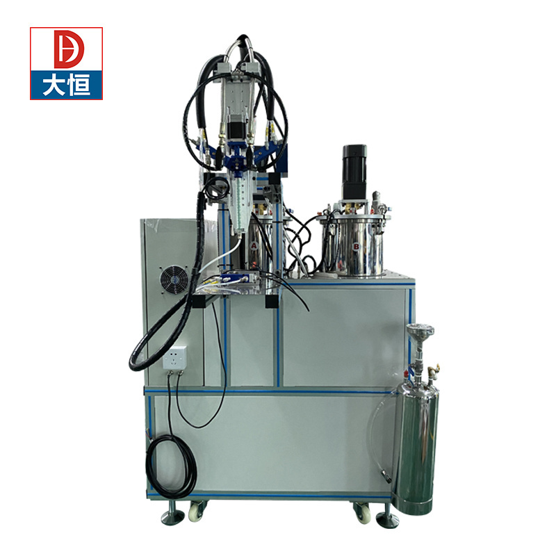 Glue Dispensing Machine with Glue Gun Valve Silicone Epoxy PU Resin Two Barrels Gun Mixer Dispenser