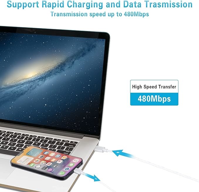 3A Fast Charging Usb C Data Transfer Cable 20W For IP X Xs XR 11 12 13 14 Pro Max