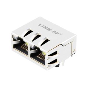 Buy cheap Belfuse 0826-1X2T-HT-F Compatible LINK-PP 2.5G Base-T Tab Up 1x2 Port POE RJ45 Connector Green&amp;Orange/Yellow Led product