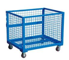China Flexible Storage Cages On Wheels Easily Folded Wire Container Custom Color on sale