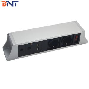 Modular Design Table Mounted Power Outlet With Telephone Interface