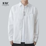 LCBZ Custom Color Oversized Mens Shirt Jacket in Heavy Cotton for Casual Autumn