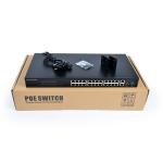 28-port Gigabit switch IEEE 802.3af/a standard 370W power backplane bandwidth 52