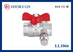 Buy cheap 1 Female X Female EAC Brass Ball Valves With Drain Cock product