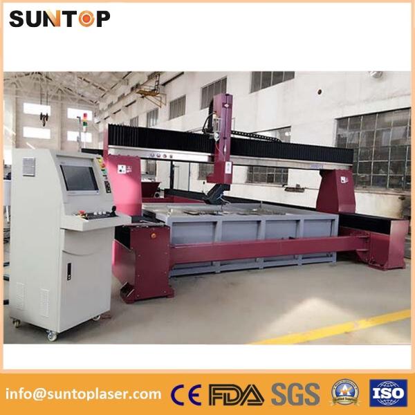 Quality Dynamic 5 axis cnc water jet cutting machine for granite and marble for sale