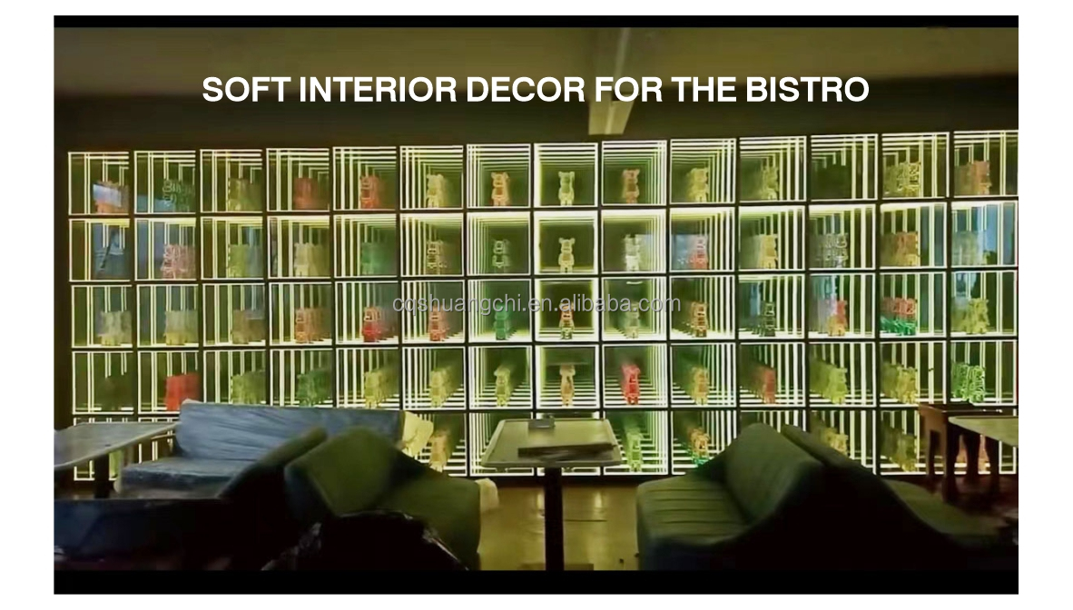 Neon Abyss Mirror The Perfect Addition to Your Space Working Lifetime of 50000 Hours