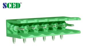 China Green Plug In Terminal Block Pitch 7.62mm Brass Terminal PA66 300V on sale