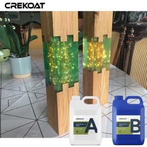 China Self Leveling Clear Epoxy Glue For Wood River Tables Countertops on sale