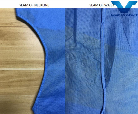 Best Selling Work Clothes Waterproof Breathable Disposable SMS Isolation Gown
