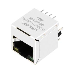 China LPJD0011-8BENL 10/100 Base-T RJ45 Vertical Connector With Integrated Magnetics Green/Yellow Led on sale