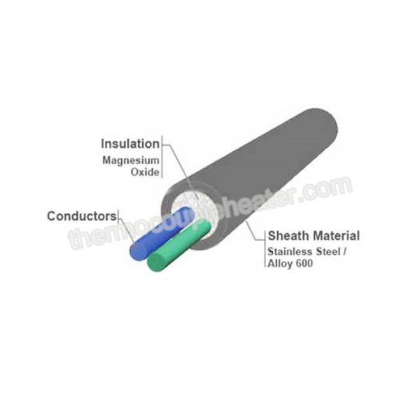K Type dia.1.6mm Mineral Insulated Thermocouple Cable for Temperature Sensor