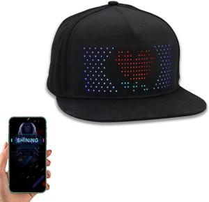 Multi Language Bluetooth LED Hat RGB Colorful Editing Text Music Image Drawing