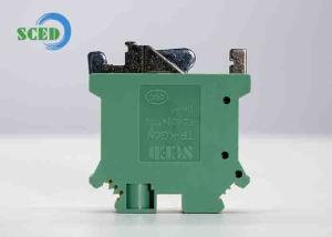Buy cheap Width 8.2mm Din Rail Terminal Blocks Ground Type AWG 24 - 8 Rail Transportation product