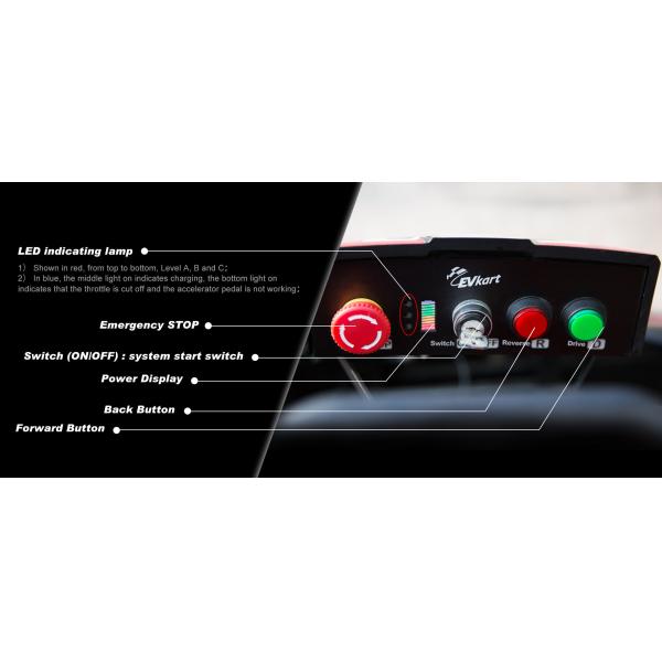 Single Motor 50km/H Pro Electric Go Kart For Teenager 1700*1200*550mm