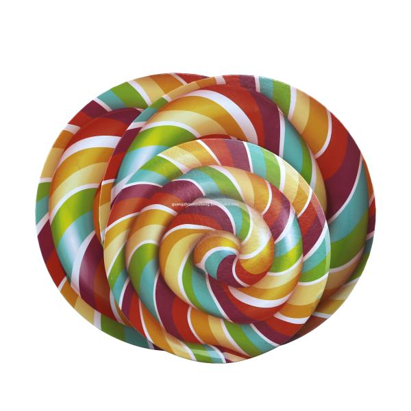 Quality BSCI 4 Inches Rainbow Drums Round Cake Boards for sale
