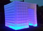 Commercial Oxford Cloth Inflatable LED Photo Booth For Wedding White Color